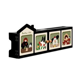 客厅路由器放置架上墙免打孔电视柜机顶盒置物架多巴胺小狗收纳盒