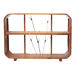 中国台湾省竹艺师廖壹男手工竹编茶壶架茶棚茶具收纳架杯架展示架