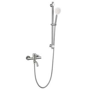 304不锈钢淋浴龙头冷热 浴缸龙头入墙 浴室三联水龙头混水阀暗装