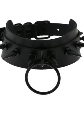 CHOKER黑钉夜店街拍铆钉尖链项链