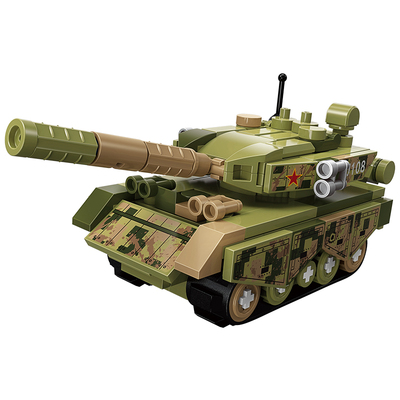 启蒙积木和平重装系列海陆空军事飞机拼装模型男孩玩具生日礼物