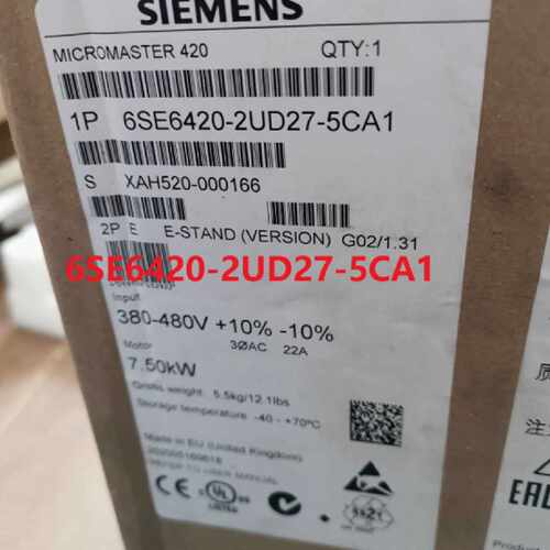 议价西门子6SE6420-2UD27-5CA1 全新420变频器6SE64202UD275CA1现