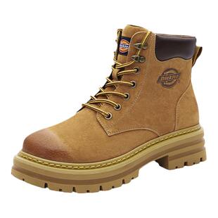 Dickies马丁靴男鞋2026春季新款复古工装大黄靴美式户外登山靴子