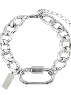 BZV秩序锁扣情侣钛钢做旧手链
