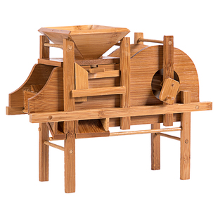 竹木工艺品摆件 风车农用工具模型 仿真办公桌家居摆设 儿童玩具