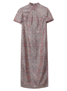 高端婚宴装真丝旗袍礼服连衣裙女
