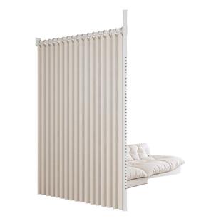 一房变两房隔断帘美容院卧室房间客厅玄关挡床位屏风遮挡折叠门帘