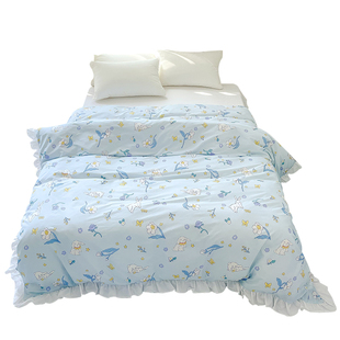 兔娜丽莎 | 原创兔子小花全棉被套手工花边定制纯棉被罩单品宿舍