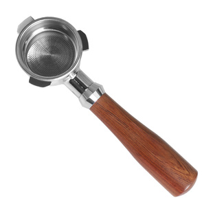 Solis/索利斯咖啡机54mm无底手柄双嘴冲煮双杯实木柄把手配件切割