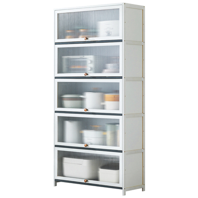 厨房柜子落地多层家用带门放锅