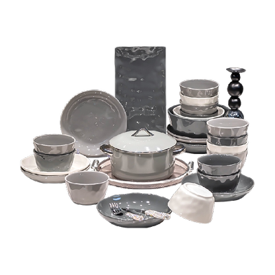 康陌碗碟套装家用釉下轻奢高陶瓷