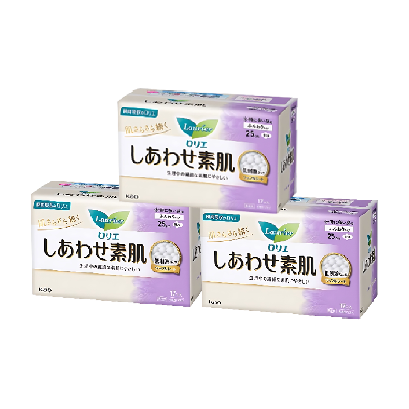 包邮进口日本花王乐而雅卫生巾日用干爽透气柔软瞬吸姨妈巾25cm