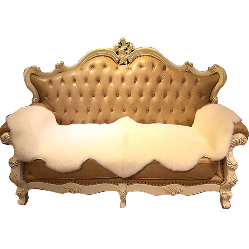 冬季纯羊毛沙发坐垫定做加厚整张羊皮毛一体羊剪绒短毛整皮地毯