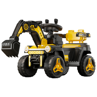 儿童双人挖掘机可坐人双座玩具车男孩电动遥控挖土机超大号工程车