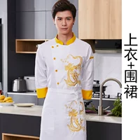 Белый топ + фартук дракона