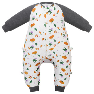 Nest Designs婴儿睡袋秋冬竹棉纱布六层宝宝儿童分腿防踢被四季