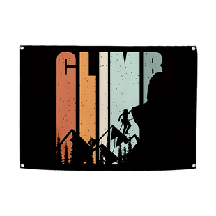 户外露营风挂布徒手攀岩徒步挂旗卧室客厅床头墙饰氛围打卡背景布