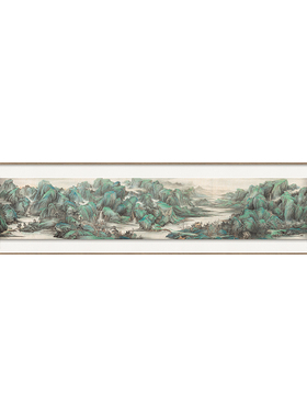 玄关走廊过道山水画新中式