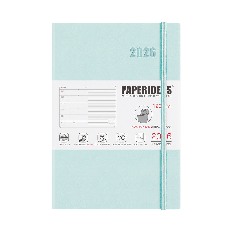 软面2026薄本效率手册一周一页手帐本时间管理每日日程计划本笔记本自律打卡工作学习A5行程本企业定制手账