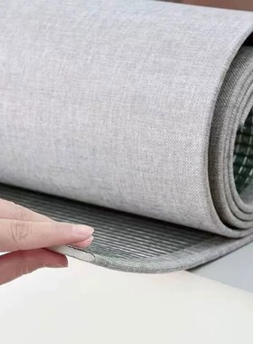 亚麻自粘墙布防撞壁纸卧室墙面装饰墙板软包防水壁纸加厚