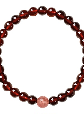 阿吉豆手链女款石榴石手串手饰品