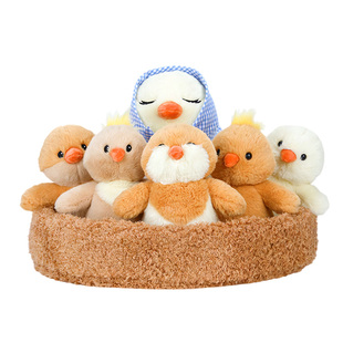 McHugs蒂格一家鸡仔毛绒玩偶睡觉抱鸡娃娃玩具生日礼物公仔
