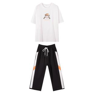 中学生夏装新款少女高初中生13到15岁时尚女孩夏季休闲运动套装酷