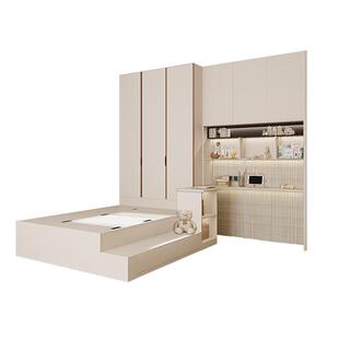 欧派榻榻米床衣柜一体儿童房全屋定制整体带书桌踏踏米床书房柜