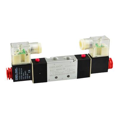 德力西二位五通电磁阀气动