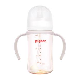 【自营】贝亲/Pigeon自然离乳重力球吸管杯奶瓶PPSU双把手奶瓶