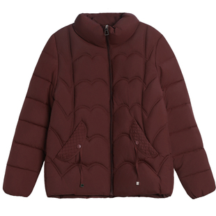 中年妈妈装立领羽绒棉服女2025冬季新款时尚棉衣防寒保暖棉袄外套