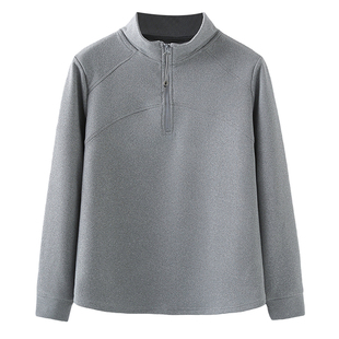 胖妹妹打底衫可外穿大码2025秋冬新款立领半拉链显瘦正肩内搭卫衣