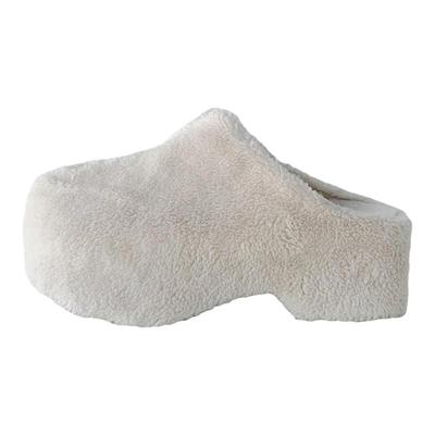 韩国东大门松糕黑色毛毛拖鞋