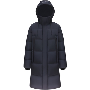 波司登冬季情侣同款廓形休闲阿勒泰中长款连帽羽绒服冬季