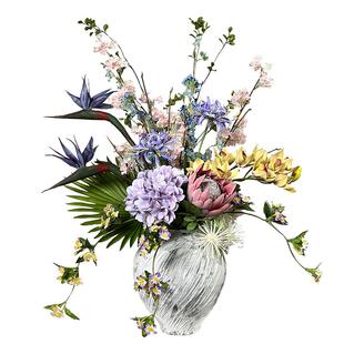 诧寂风仿真花束客栈软装假花摆设民宿复古风帝王插花套装高端花艺