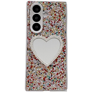 适用于Galaxy三星Zfold7手机壳新款ZFold6保护套折叠屏Zfold5全包防摔Zfold4补妆镜子支架女款七彩手链镶钻