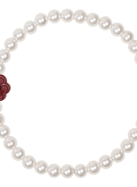 兰术女贝珠简约朱砂手链精致百搭