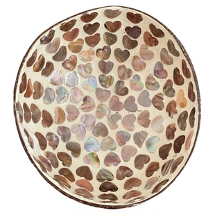 玄关钥匙收纳盘椰壳碗贝壳椰子碗居家装饰家饰摆件北欧风沙拉碗