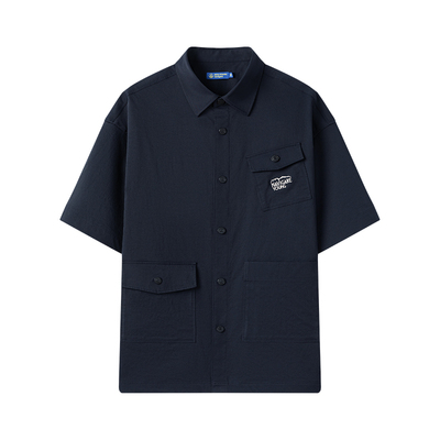 小帆船新款男士短袖衬衫