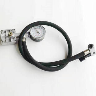 车载充气泵电动车汽车单双缸密封缸盖气压力表充打气橡胶软管配件