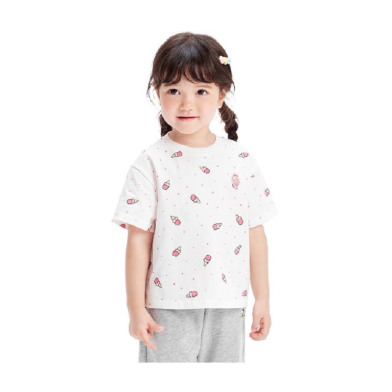 巴拉巴拉童装儿童短袖T恤女童上衣宝宝衣服新款夏装纯棉洋气