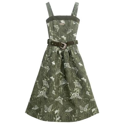 凯莉欧丝绒背心连衣裙