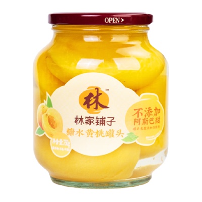 林家铺子黄桃罐头开罐即食