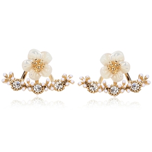 Caromay时尚雏菊花耳环绝美耳钉女925银针设计感气质耳坠高级耳饰