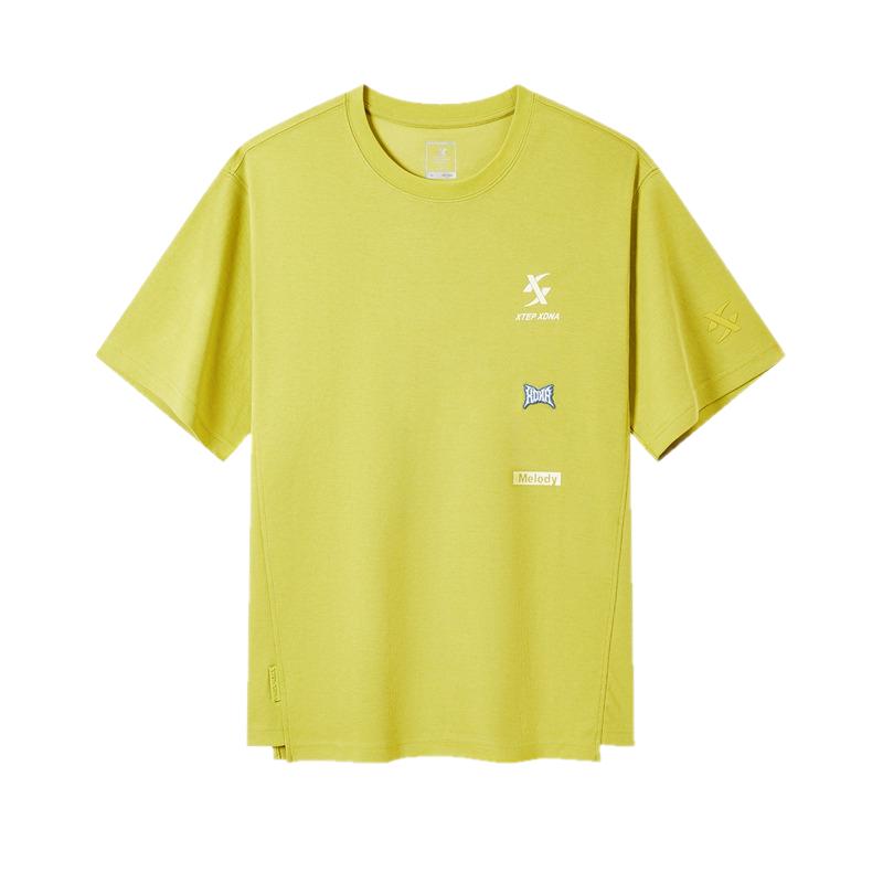 特步小logo短袖男士官方夏季新款休闲百搭运动T恤975229010128