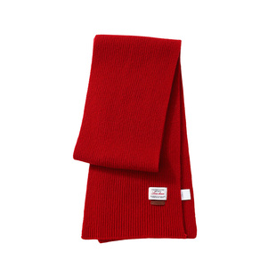 定制款~美利奴纯羊毛红色帽子围巾手套三件套女冬韩系氛围感套装