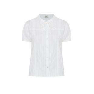 【张慧雯同款】Letter from moon蝴蝶结蕾丝衬衫女24款休闲短袖