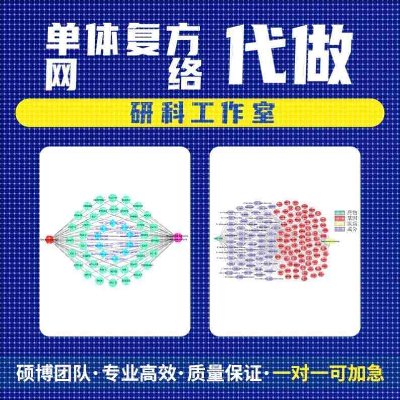 中单味材与复方网络图cytoscape作图网络理学分子对接服务