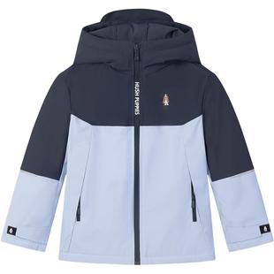 暇步士童装儿童三防厚风衣25秋冬新品中大童加绒男童女童保暖外套