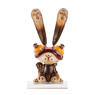 末那末匠丨松冈道弘《Jumping Star》蒸汽朋克兔子艺术雕像